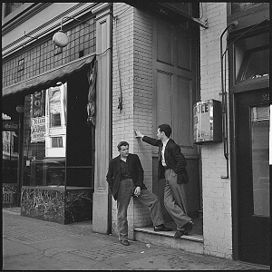 Looking for Work ... or Trouble++Two men, maybe grifters, photographed by Dorothea Lange.