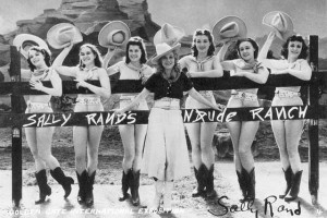 Sally Rand's Nude Ranch++Sally Rand's nude dudes, the only money-making concession on Treasure Island.