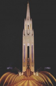 The Tower of the Sun++On Treasure Island, the Tower of the Sun shone into the night. 