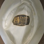 Vintage Dobbs interior of gray short brim (1950s-60s).
