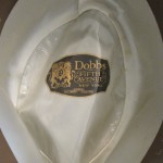 Interior of the vintage gray Dobbs, short-brim (late 1950s).
