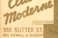 Club Moderne matchbook