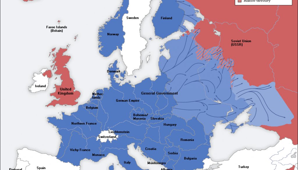 Карта третьего рейха 1941